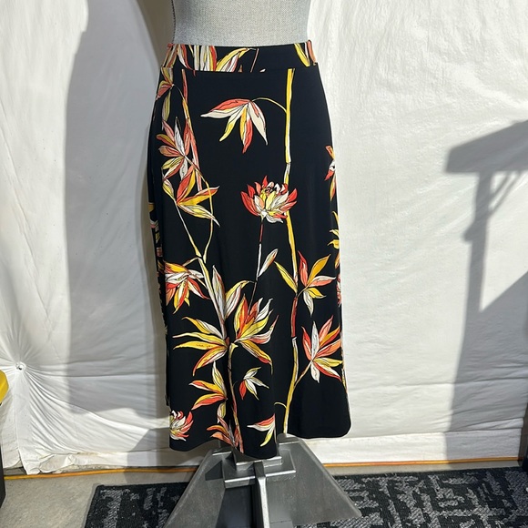 Kasper Floral Print Skirt - Size L - Picture 2 of 9